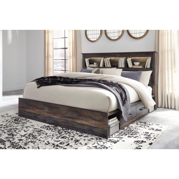 Signature Design by Ashley Drystan King Bookcase Bed with Storage B211-69 B211-56 B211-160 B100-14 For Discount