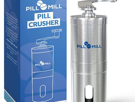 Triturador de Pastillas de Pill Mill - Triture múltiples pastillas hasta convertirlas en un polvo fino - Triturador de metal para medicinas - Pulverizador de tableta, perfecto para viajes Embalaje Deteriorado Discount