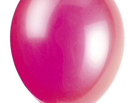 Unique Party-80010 Globos de Látex de 30 cm, Color Fuschia, Pack de 10 (80010) Embalaje Deteriorado Cheap