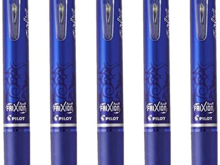 Pilot-5 Bolígrafos Borrables Frixion Clicker Azul y Seis Recambios-0.7 mm. Hot on Sale