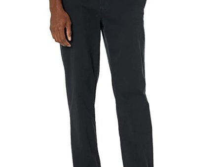 Amazon Essentials Pantalón elástico, Informal, Holgado (Disponible en Talla Grandes) Hombre, Negro, 54W   32L Sale