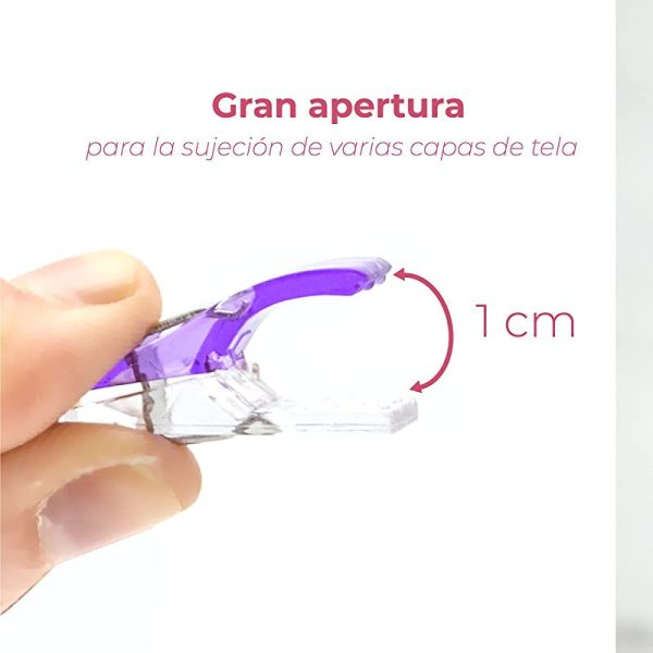 100 Clips de costura de plástico ABS y acero inoxidable, Pinzas Pequeñas para tela, encuadernación y manualidades. Embalaje Deteriorado Discount