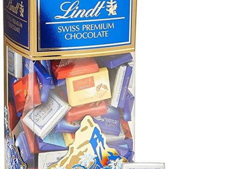 Lindt Napolitanas Suizas, contiene un surtido de minitabletas de chocolate envueltas individualmente, chocolate con leche, de chocolate blanco, chocolate negro, chocolate con avellanas Embalaje Deteriorado For Discount